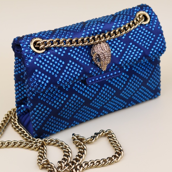 Kurt Geiger Blue Mini Embellished Bag - Picture 4 of 5